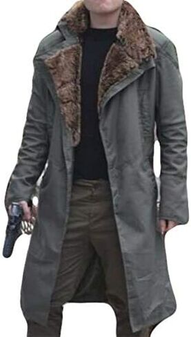 Officer K Ryan Gosling 2049 Blade Runner Long Trench Cotton Coat Jacket in Saudi Arabia
