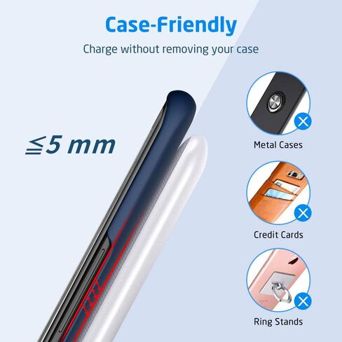 شاحن لاسلكي قابل للطي ESR، حامل ووسادة شحن لاسلكي سريع، شحن سريع متوافق مع Galaxy S20/S20+/S20 Ultra/Note10، iPhone SE/11/11 Pro/11 Pro Max/XS، 5 وات لبكسل 3/4، أبيض in Saudi Arabia