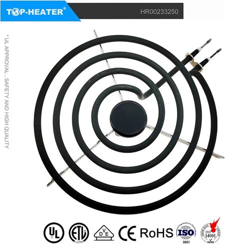 TOP-HEATER 233250(MP21YA) مجموعة وحدة الموقد الكهربائي مقاس 8 بوصات من أجل Whirlpool KitchenAid Maytag Norge Range Stove Fit MP22YA استبدال الموقد الكهربائي بعنصر السطح 4 دورات، حزمة واحدة in Kuwait