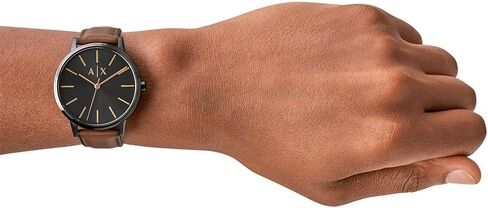 A|X Armani Exchange Men's Watch with Three-Hand Analog Display and Stainless Steel or Leather Band, Watch for Men in Saudi Arabia