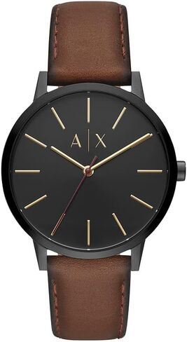 A|X Armani Exchange Men's Watch with Three-Hand Analog Display and Stainless Steel or Leather Band, Watch for Men in Saudi Arabia