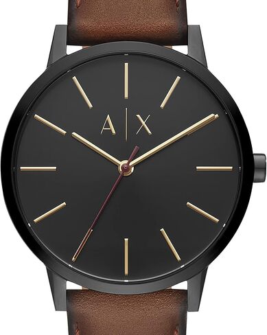 A|X Armani Exchange Men's Watch with Three-Hand Analog Display and Stainless Steel or Leather Band, Watch for Men in Saudi Arabia
