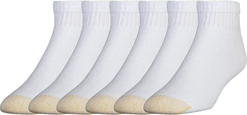 Gold Toe Men's Cotton Quarter 656s Athletic Sock (12 Pack), White, Large 12.5-16 in Saudi Arabia