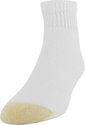 Gold Toe Men's Cotton Quarter 656s Athletic Sock (12 Pack), White, Large 12.5-16 in Saudi Arabia