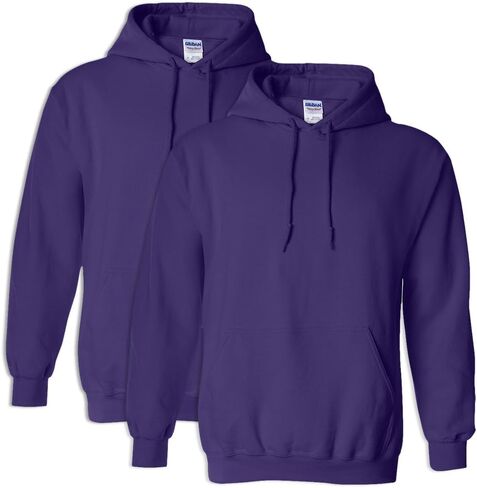 Gildan G18500 Heavy Blend Adult Unisex Hooded Sweatshirt 5XL Purple - 2 Pack in Kuwait