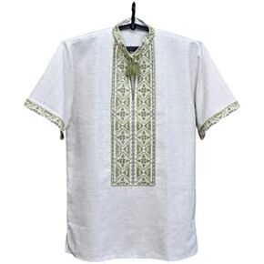 Ukrainian Embroidered Half Sleeve Shirt, Sorochka for Men, Ethnic New Traditional Patriotic in Saudi Arabia