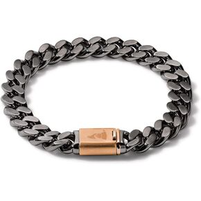 Bulova Men's Latin Grammy Stainless Steel Chain Link Bracelet, Size: Large, Style: J98B007L in Saudi Arabia