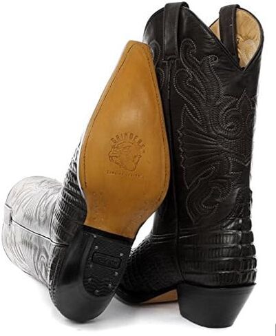 Grinders Carolina Black Croc Mens Western Cowboy Boots in Saudi Arabia