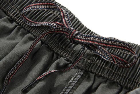 YGT Men's Cotton Full Elastic Waist Cargo Performance Baseline Short in Kuwait