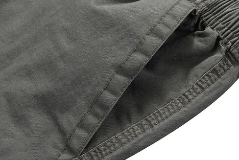 YGT Men's Cotton Full Elastic Waist Cargo Performance Baseline Short in Kuwait