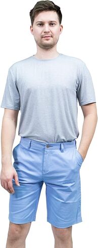 MH Fashion أساسي كاكي قصير أساسي يومي بانت كلاسيكي مناسب قصير كاجوال شوندوون جولف شورت للرجال ملابس رجالية يومية in Saudi Arabia