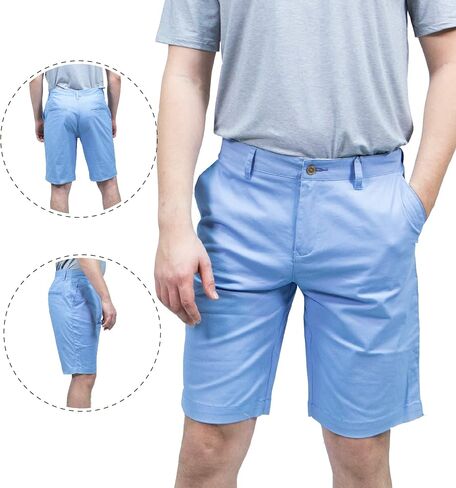 MH Fashion أساسي كاكي قصير أساسي يومي بانت كلاسيكي مناسب قصير كاجوال شوندوون جولف شورت للرجال ملابس رجالية يومية in Saudi Arabia