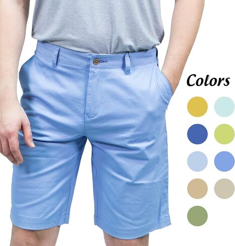 MH Fashion أساسي كاكي قصير أساسي يومي بانت كلاسيكي مناسب قصير كاجوال شوندوون جولف شورت للرجال ملابس رجالية يومية in Saudi Arabia
