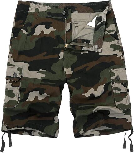IDEALSANXUN Men's Casual Loose Military Twill Camo Cargo Shorts in Saudi Arabia
