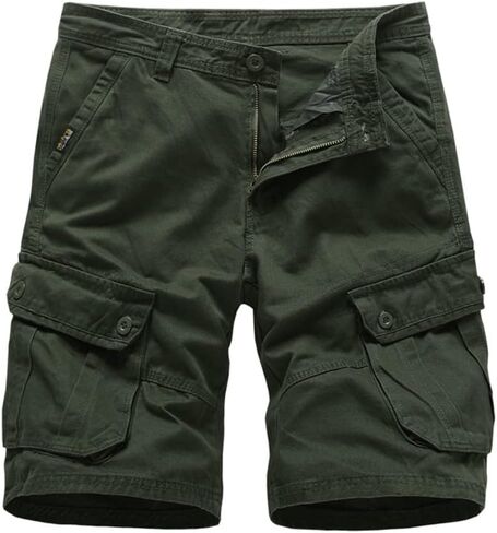 Ulooker Men's Loose Cargo Shorts Outdoor Wear Lightweight Multi-Pocket Cotton Shorts in Saudi Arabia