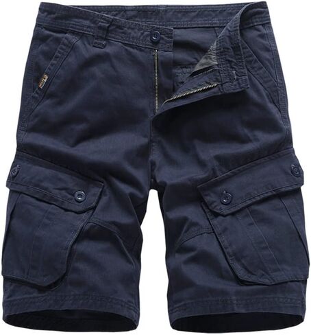 Ulooker Men's Loose Cargo Shorts Outdoor Wear Lightweight Multi-Pocket Cotton Shorts in Saudi Arabia