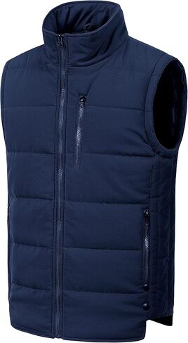 Chrisuno Men's Lightweight Winter Puffer Ski Vest Jacket Packable Outerwear in Saudi Arabia