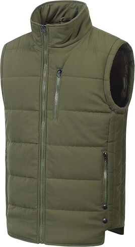 Chrisuno Men's Lightweight Winter Puffer Ski Vest Jacket Packable Outerwear in Kuwait