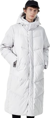 IGYWQ Winter Snow Down Jacket for Men Hooded Long Waterproof Windproof Winter Coat in Kuwait