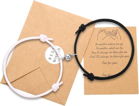 MHnicesoul Magnetic mutual attraction couple bracelet set, Men and Women Valentine's Day Gifts, for boyfriend and girlfriend, eternal love vow, Adjustable in Kuwait