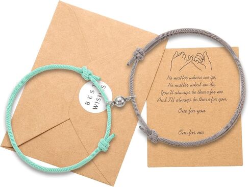 MHnicesoul Magnetic mutual attraction couple bracelet set, Men and Women Valentine's Day Gifts, for boyfriend and girlfriend, eternal love vow, Adjustable in Kuwait