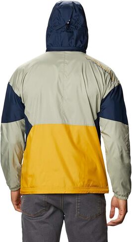 Columbia Men's Point Park Lined Windbreaker, Bright Gold/Safari/Collegiate Navy, Large in Saudi Arabia