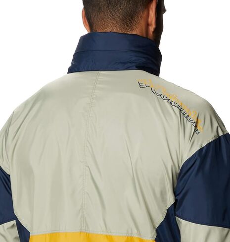 Columbia Men's Point Park Lined Windbreaker, Bright Gold/Safari/Collegiate Navy, Large in Saudi Arabia