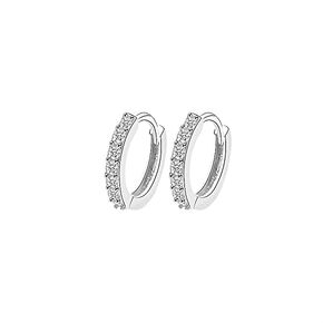 SSENERY Sparkly Cubic Zirconia 14K Gold Plated 925 Sterling Silver Hoop Earrings in Saudi Arabia