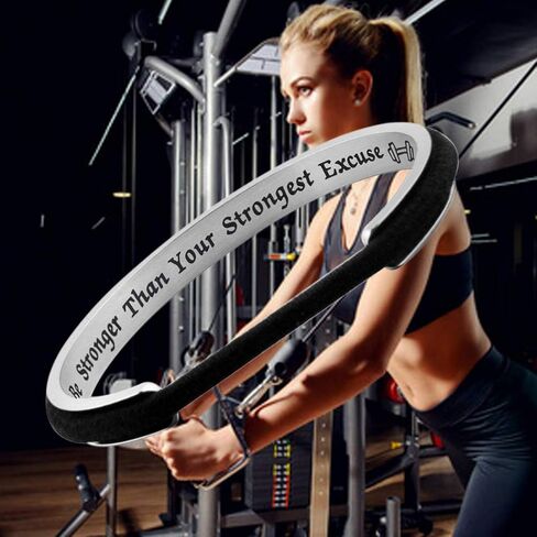 Zuo Bao Bodybuilding Jewelry Fitness Keychain Be Stronger Than Your Strongest Excuse Gym Jewelry Gift for Men Women in Saudi Arabia