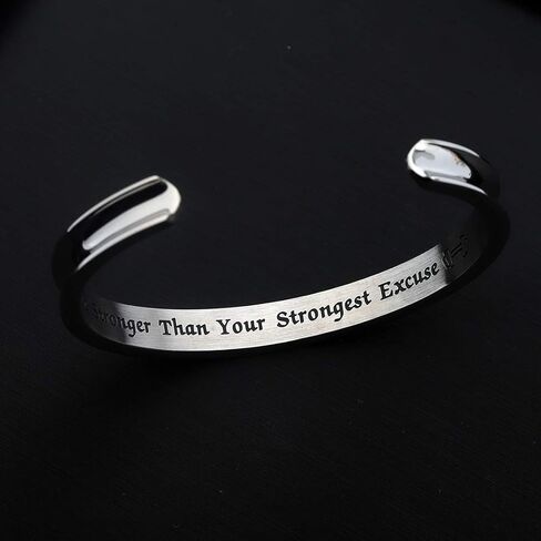 Zuo Bao Bodybuilding Jewelry Fitness Keychain Be Stronger Than Your Strongest Excuse Gym Jewelry Gift for Men Women in Saudi Arabia