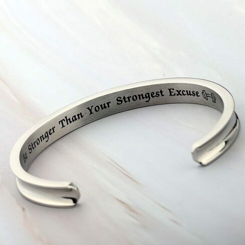 Zuo Bao Bodybuilding Jewelry Fitness Keychain Be Stronger Than Your Strongest Excuse Gym Jewelry Gift for Men Women in Saudi Arabia