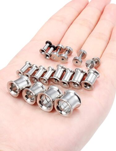Jenxnjsjo 14g to 7/8in Ear Gauges Plugs Tunnels Taper Earrings Stretching Expander Kit Set for Women Men in Saudi Arabia