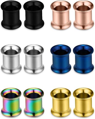 Jenxnjsjo 14g to 7/8in Ear Gauges Plugs Tunnels Taper Earrings Stretching Expander Kit Set for Women Men in Saudi Arabia