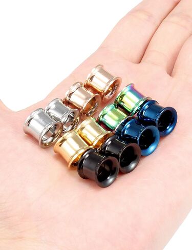 Jenxnjsjo 14g to 7/8in Ear Gauges Plugs Tunnels Taper Earrings Stretching Expander Kit Set for Women Men in Saudi Arabia