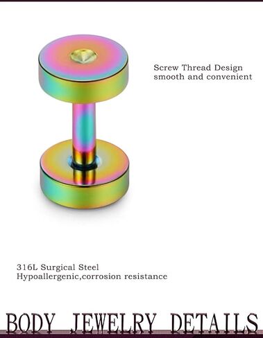 Jenxnjsjo 14g to 7/8in Ear Gauges Plugs Tunnels Taper Earrings Stretching Expander Kit Set for Women Men in Kuwait