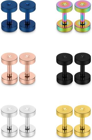 Jenxnjsjo 14g to 7/8in Ear Gauges Plugs Tunnels Taper Earrings Stretching Expander Kit Set for Women Men in Kuwait