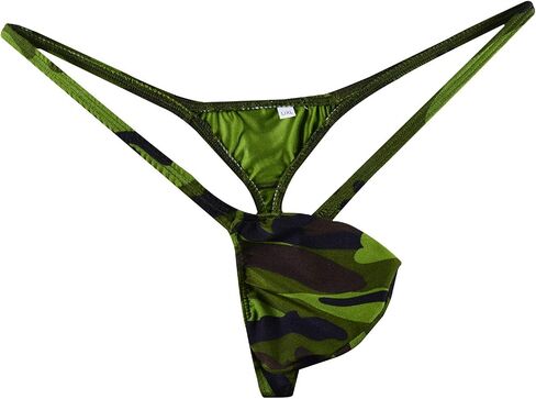 WOSESE Mens Swim Thong Bulge Pouch G-Strings Bikini Camo WSS37 in Kuwait