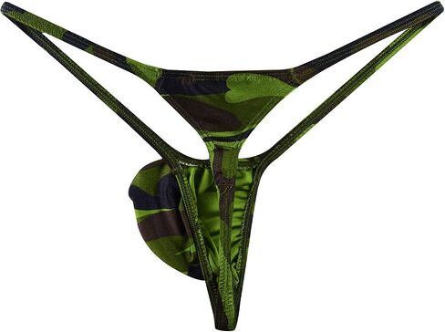 WOSESE Mens Swim Thong Bulge Pouch G-Strings Bikini Camo WSS37 in Kuwait