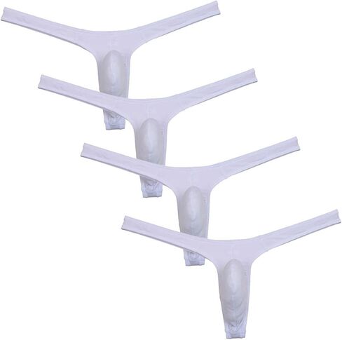JAXFSTK Men Ice-Silk Booty Thong Slim Cut G-String Underwear Male Mini Bikini Sexy Guys Pouch T-Back Pants in Kuwait