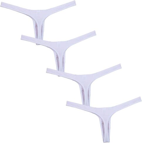 JAXFSTK Men Ice-Silk Booty Thong Slim Cut G-String Underwear Male Mini Bikini Sexy Guys Pouch T-Back Pants in Kuwait