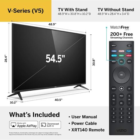 تلفزيون VIZIO V-Series مقاس 55 بوصة (قطر 54.5 بوصة) تلفزيون ذكي بدقة 4K HDR (V555-H11) in Saudi Arabia