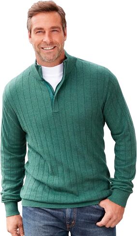 KingSize Men's Big & Tall Quarter Zip Mock Neck Lightweight Sweater in Saudi Arabia