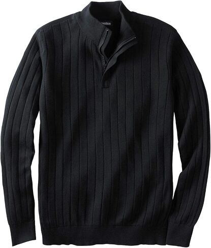 KingSize Men's Big & Tall Quarter Zip Mock Neck Lightweight Sweater in Saudi Arabia