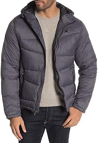 Spyder Men's Insulated Puffer Jacket, Polar Grey in Kuwait