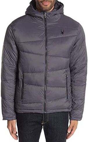 Spyder Men's Insulated Puffer Jacket, Polar Grey in Kuwait