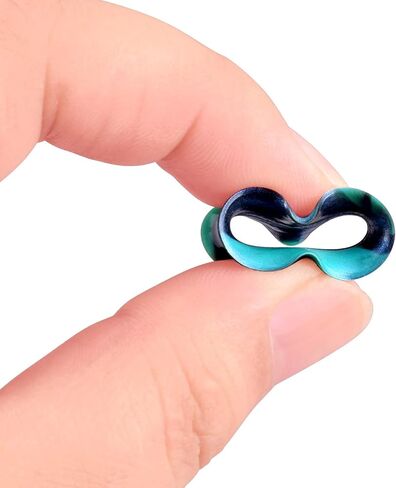 Qmcandy 2 قطعة من مقاييس أنفاق الأذن من السيليكون الأسود مزدوجة متوهجة لثقب المجوهرات 2 جرام-7/8 بوصة in Saudi Arabia