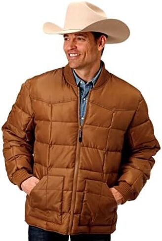 Roper Western Jacket Mens Rust Quilts Down Brown 03-097-0761-0530 BR in Saudi Arabia