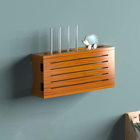 Wall Shelf Router Bracket WiFi Storage Box Cable Organizer Box Power Strip Protector Router Storage Box TV Lower Row Socket Occlusion Box Wireless WiFi Router Shelf in Saudi Arabia