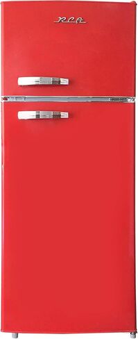 RCA RFR786-BLACK 2 Door Apartment Size Refrigerator with Freezer, 7.5 cu. ft, Retro Black in Kuwait