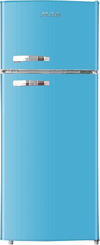 RCA RFR786-BLACK 2 Door Apartment Size Refrigerator with Freezer, 7.5 cu. ft, Retro Black in Kuwait